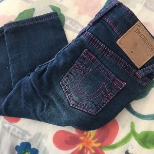 New true religion jeans 12 months fuschia stitch